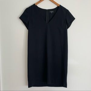 Artizia Babaton Jameson Shift Dress Short Sleeve V-Neck Black Sz8